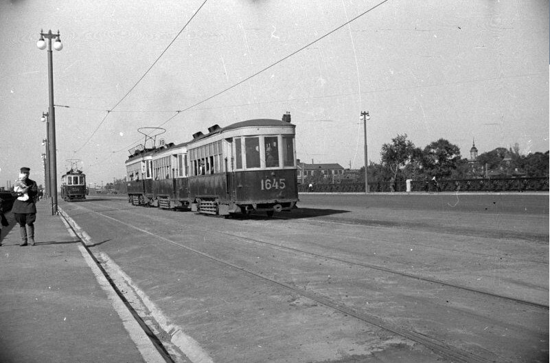 Москва, С № 1645; Москва — Исторические фотографии — Трамвай и Троллейбус (1921-1945)
