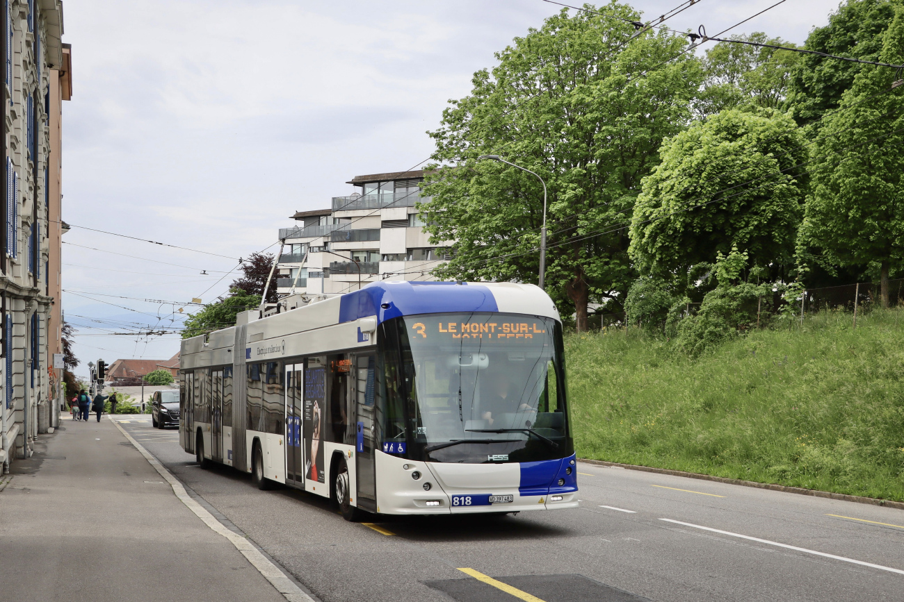 Lausanne, Hess lighTram 19 DC № 818