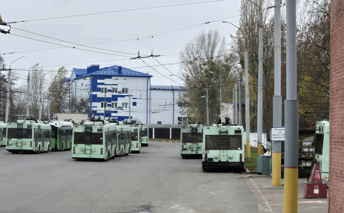Homiel, BKM 32102 № 2713; Homiel, BKM 32102 № 2764; Homiel — Trolleybus depots
