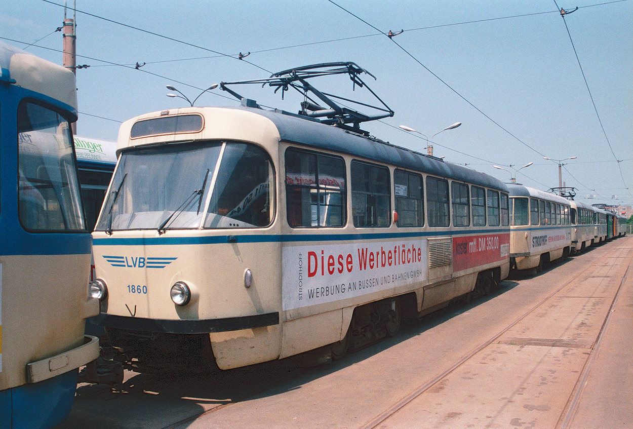 Leipzig, Tatra T4D nr. 1860; Leipzig — Old photos