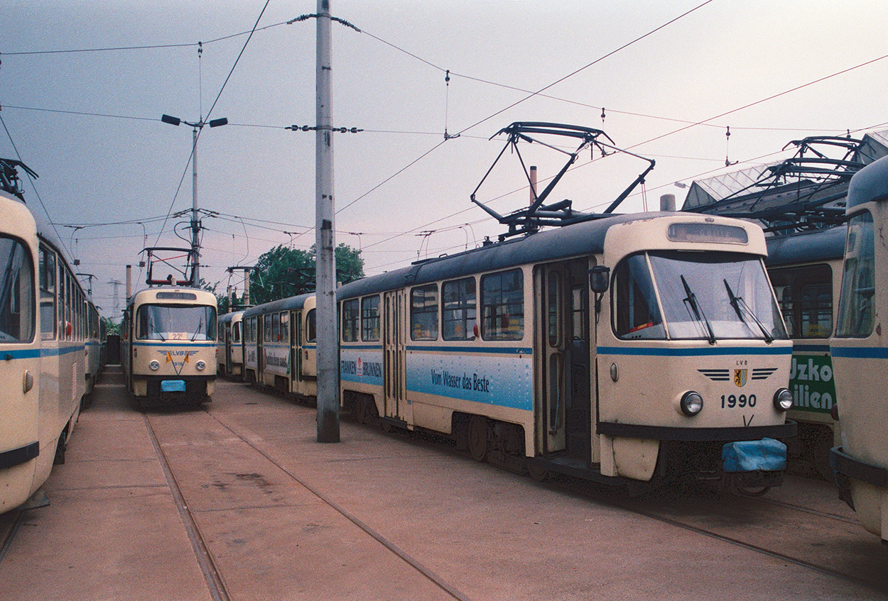Leipzig, Tatra T4D nr. 1990; Leipzig — Old photos