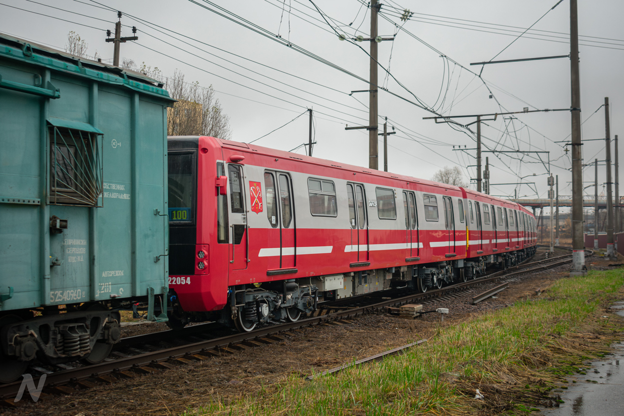 Санкт-Петербург, 81-722.1 № 22054; Санкт-Петербург — Метрополитен — Перегонка вагонов метро по ж/д