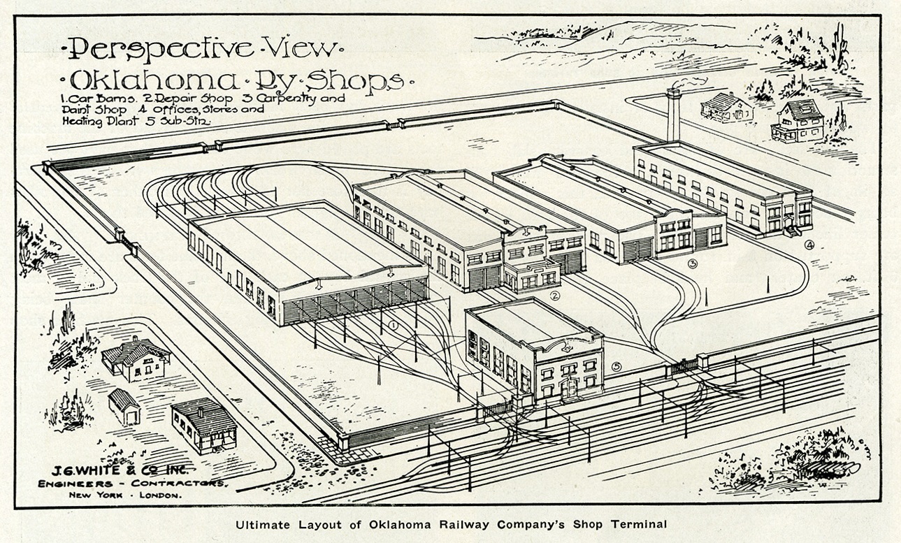 Oklahoma City — Article: General Features of the Oklahoma Railway (1912); Oklahoma City — Old Photos