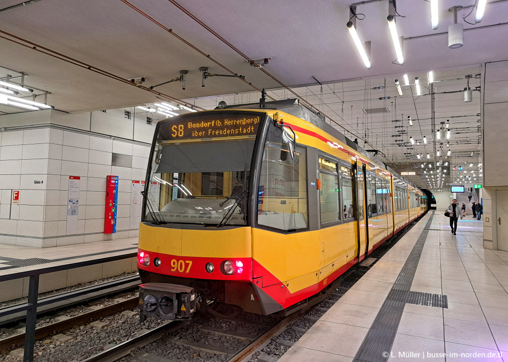 Карлсруэ, Siemens GT8-100D/M-2S № 907