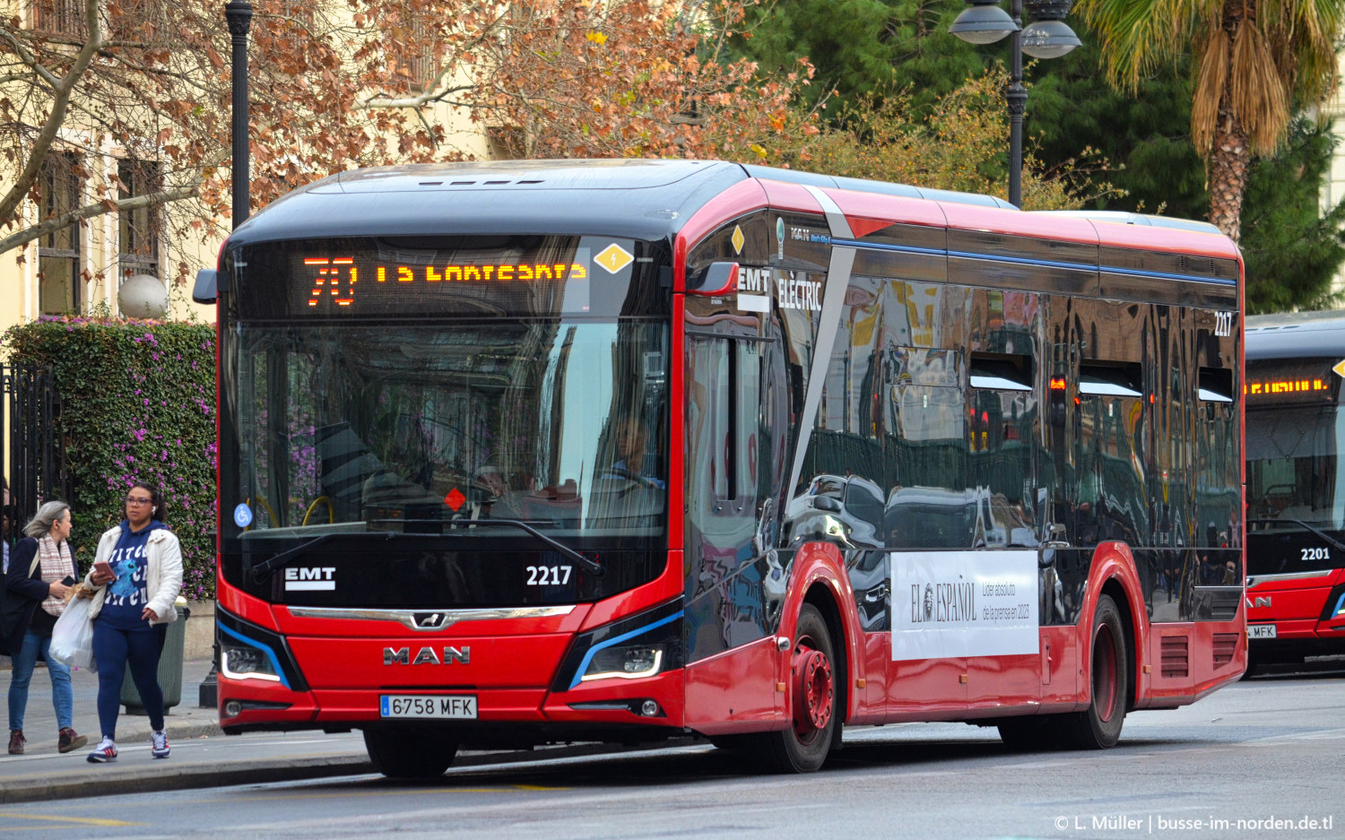 Валенсия, MAN 12C Lion's City 12 E NL326 № 2217