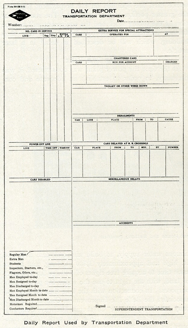 Оклахома-Сіті — Старые фотографии; Оклахома-Сіті — Статья: "Общие характеристики компании Oklahoma Railway" (1912)
