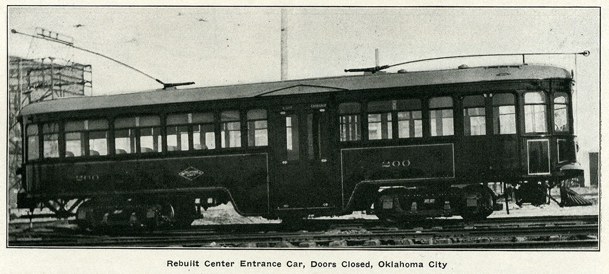 Оклахома-Сити, Четырёхосный моторный вагон № 200; Оклахома-Сити — Старые фотографии; Оклахома-Сити — Статья: "Общие характеристики компании Oklahoma Railway" (1912)