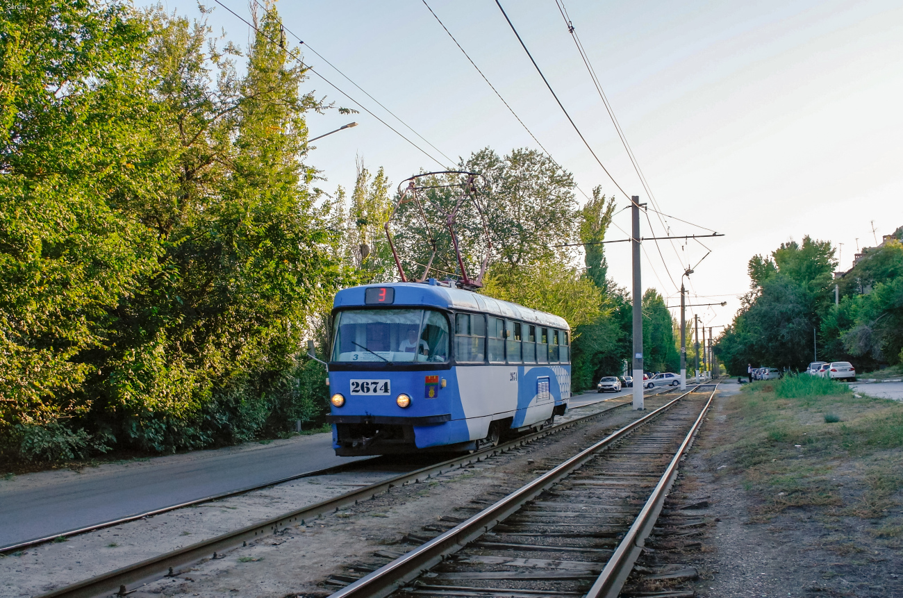 Wołgograd, Tatra T3SU (2-door) Nr 2674