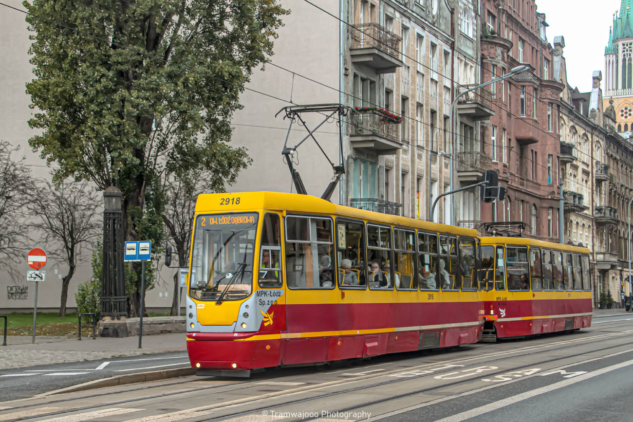 Лодзь, Konstal 805NaND № 2918