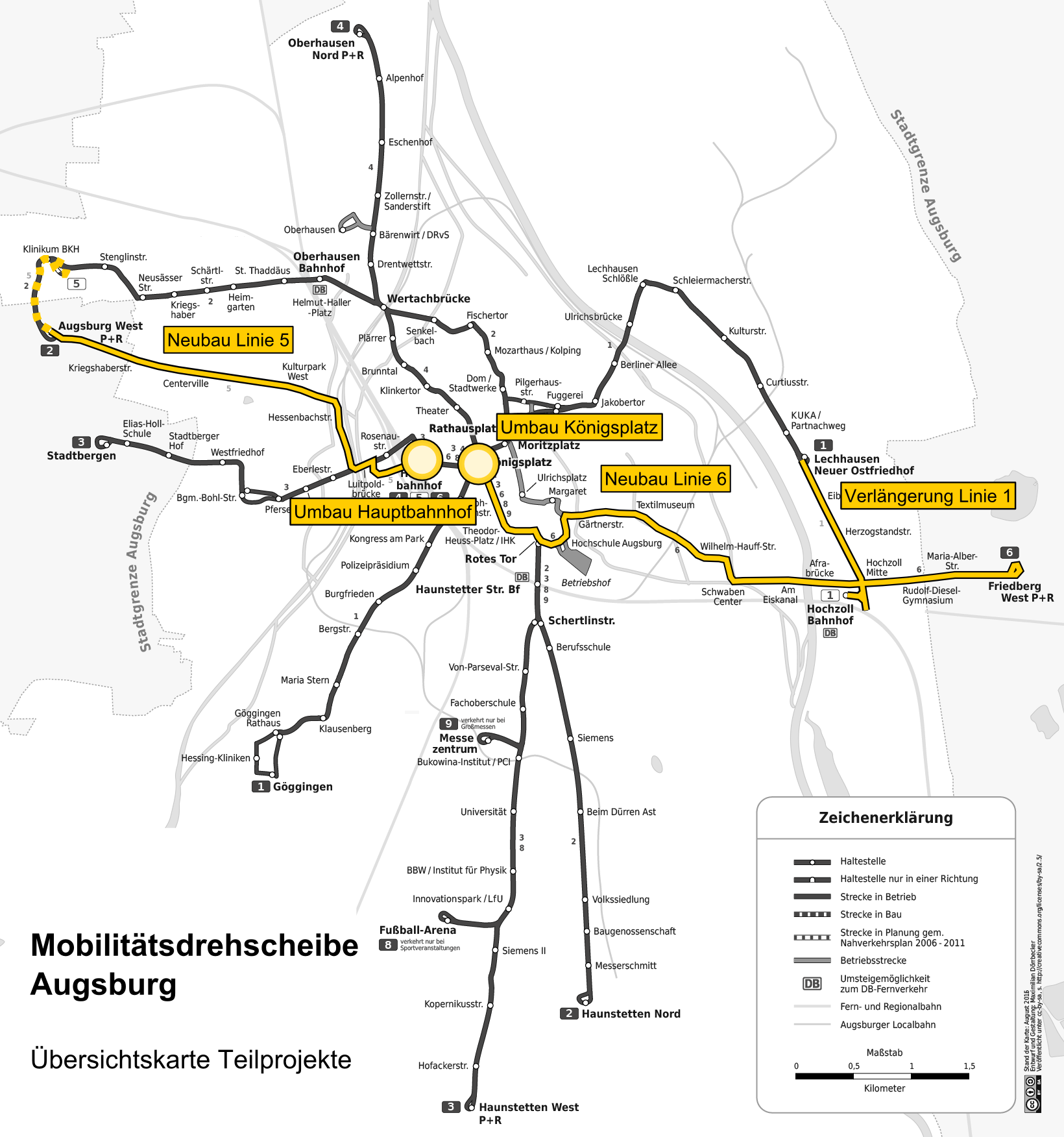 Аугсбург — Проект «Аугсбургский центр мобильности»; Аугсбург — Схемы