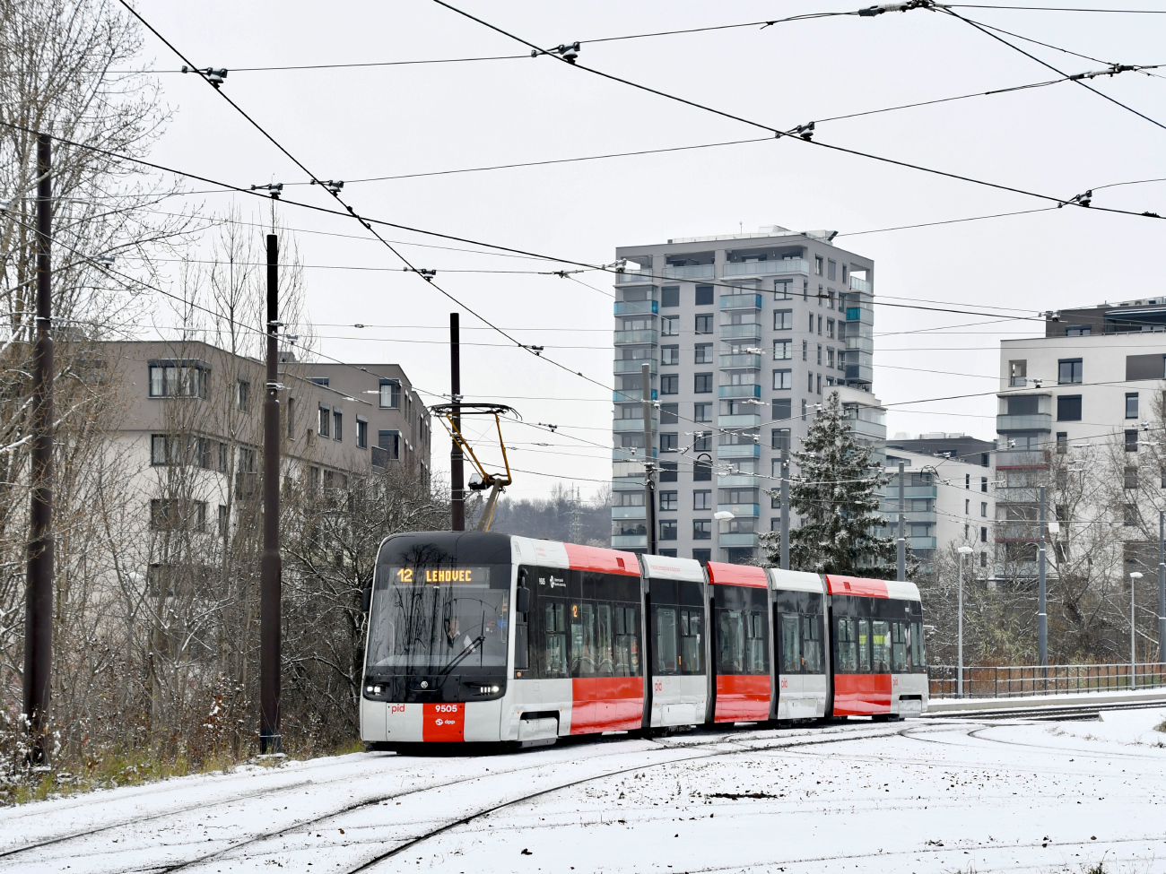 Прага, Škoda 52T ForCity Plus № 9505