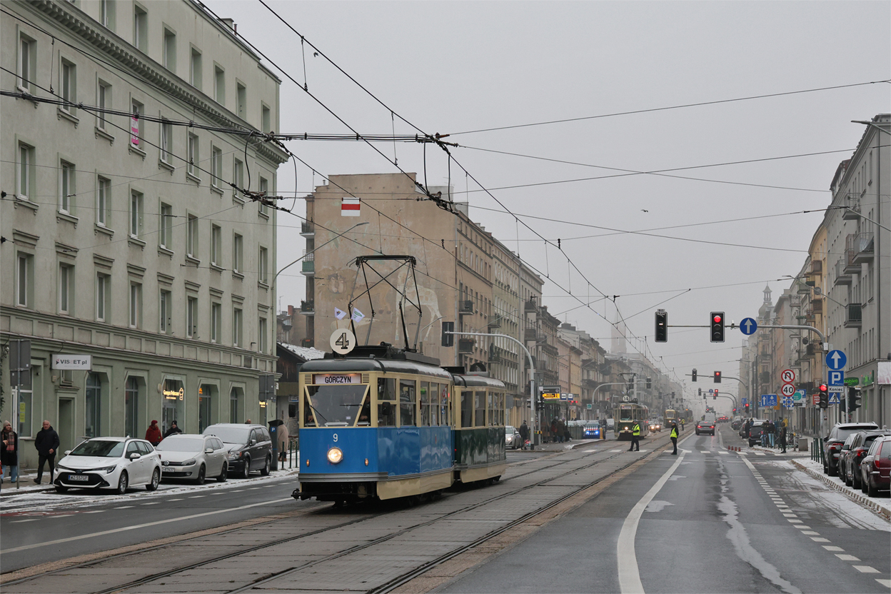 Poznań, Konstal N # 9; Poznań — 145 anniversary of public transport in Poznań