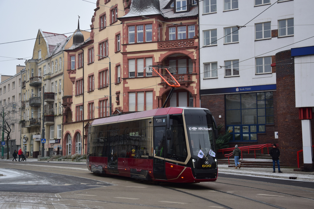 Posnan, Modertrans Moderus Gamma LF 05 AC N°. 600; Posnan — 145 anniversary of public transport in Poznań