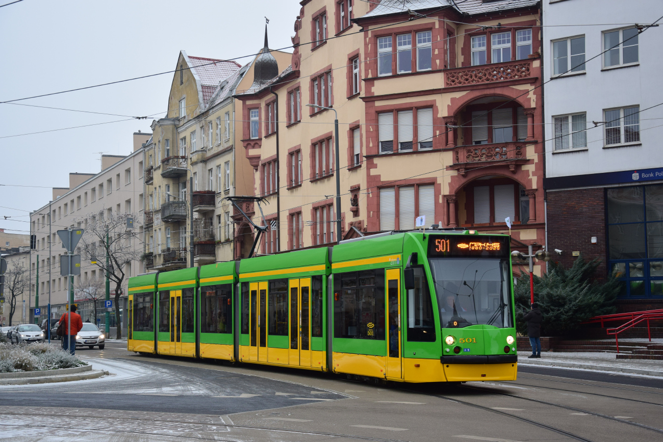 Poznań, Siemens Combino Br. 501; Poznań — 145 anniversary of public transport in Poznań