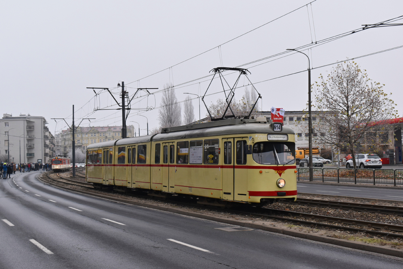 Poznanė, Duewag GT8 nr. 702; Poznanė — 145 anniversary of public transport in Poznań