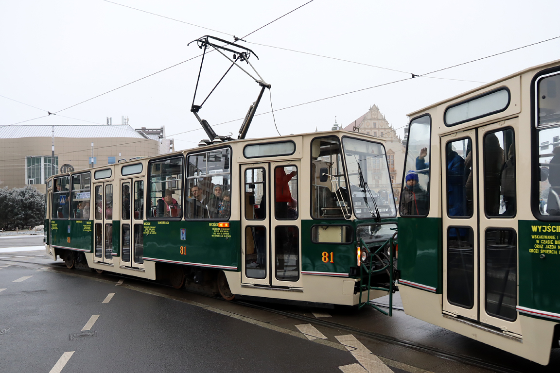 Познань, Konstal 105N № 81; Познань — 145 лет общественному транспорту в Познани