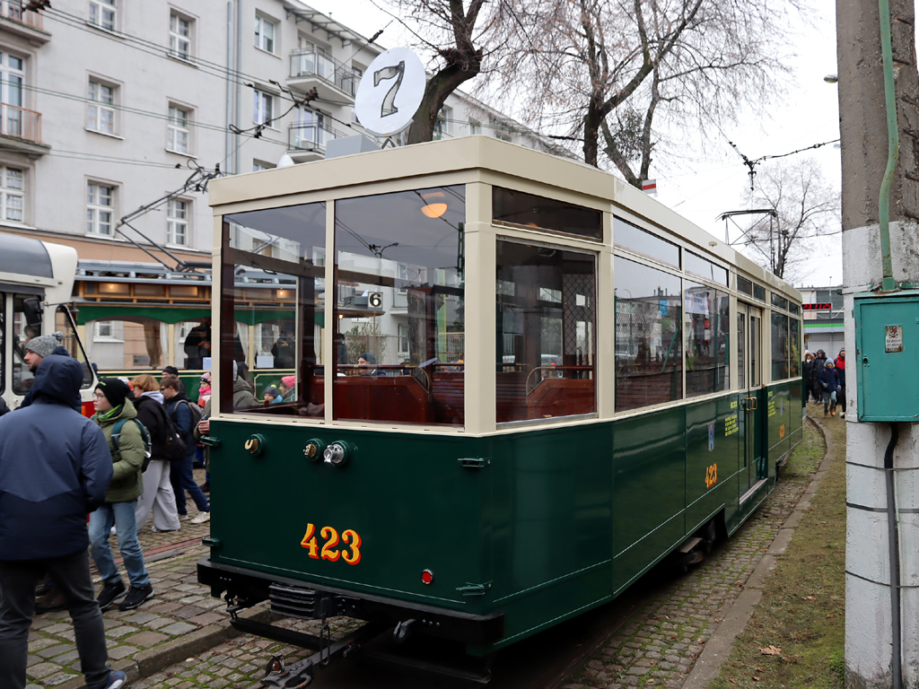Poznań, Wismar S2D — 423; Poznań — 145 anniversary of public transport in Poznań