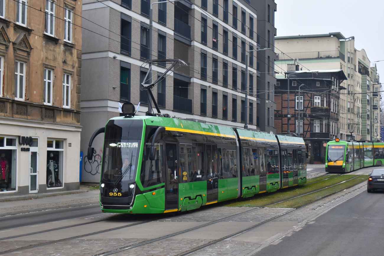 Познань, Modertrans Moderus Gamma LF 04 AC BD № 955; Познань — 145 лет общественному транспорту в Познани