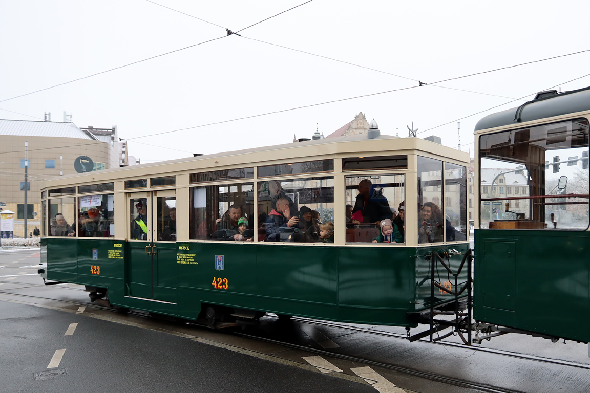 Познань, Wismar S2D № 423; Познань — 145 лет общественному транспорту в Познани