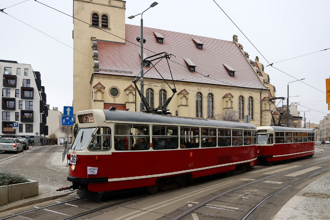 Познань, Konstal 13N № 407; Познань — 145 лет общественному транспорту в Познани