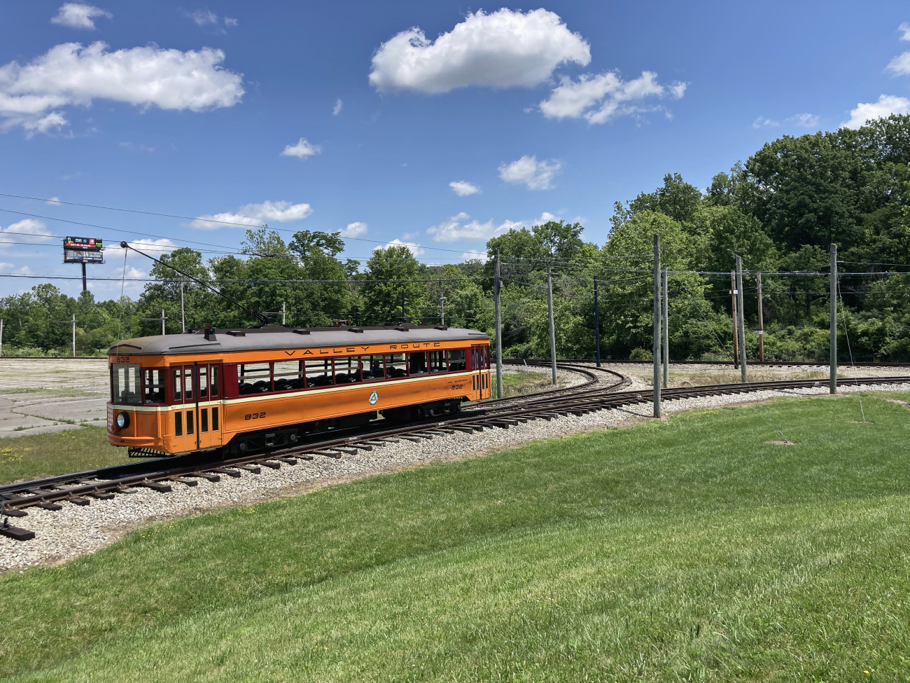 Washington, PA, Cincinnati 4-axle motor car Nr. 832; Washington, PA — Tramway Line and Infrastructure