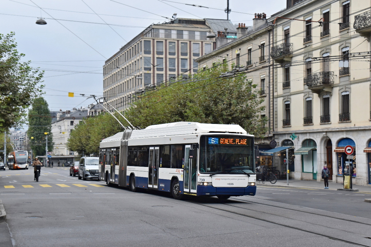 Женева, Hess SwissTrolley 3 (BGT-N2C) № 739