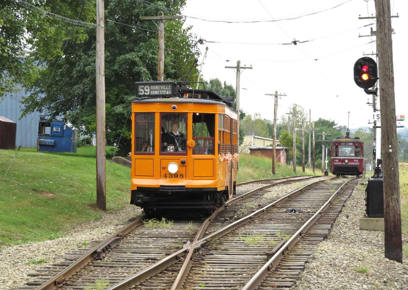 Washington, PA, St. Louis 4-axle motor car Nr. 4398; Washington, PA — Tramway Line and Infrastructure