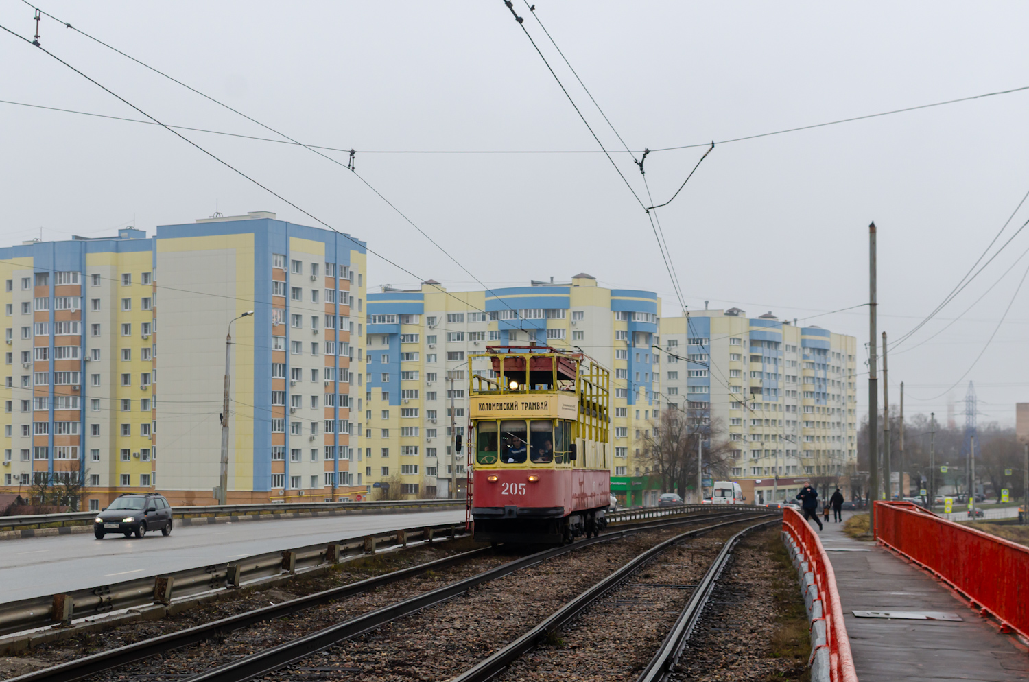 Коломна, КП моторный № 205; Коломна — Заказная поездка на вагоне КП моторный № 205 — 22.11.2025; Коломна — Трамвайные линии