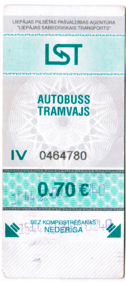 Лиепая — Проездные документы