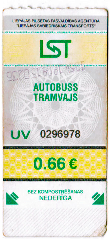 Лиепая — Проездные документы