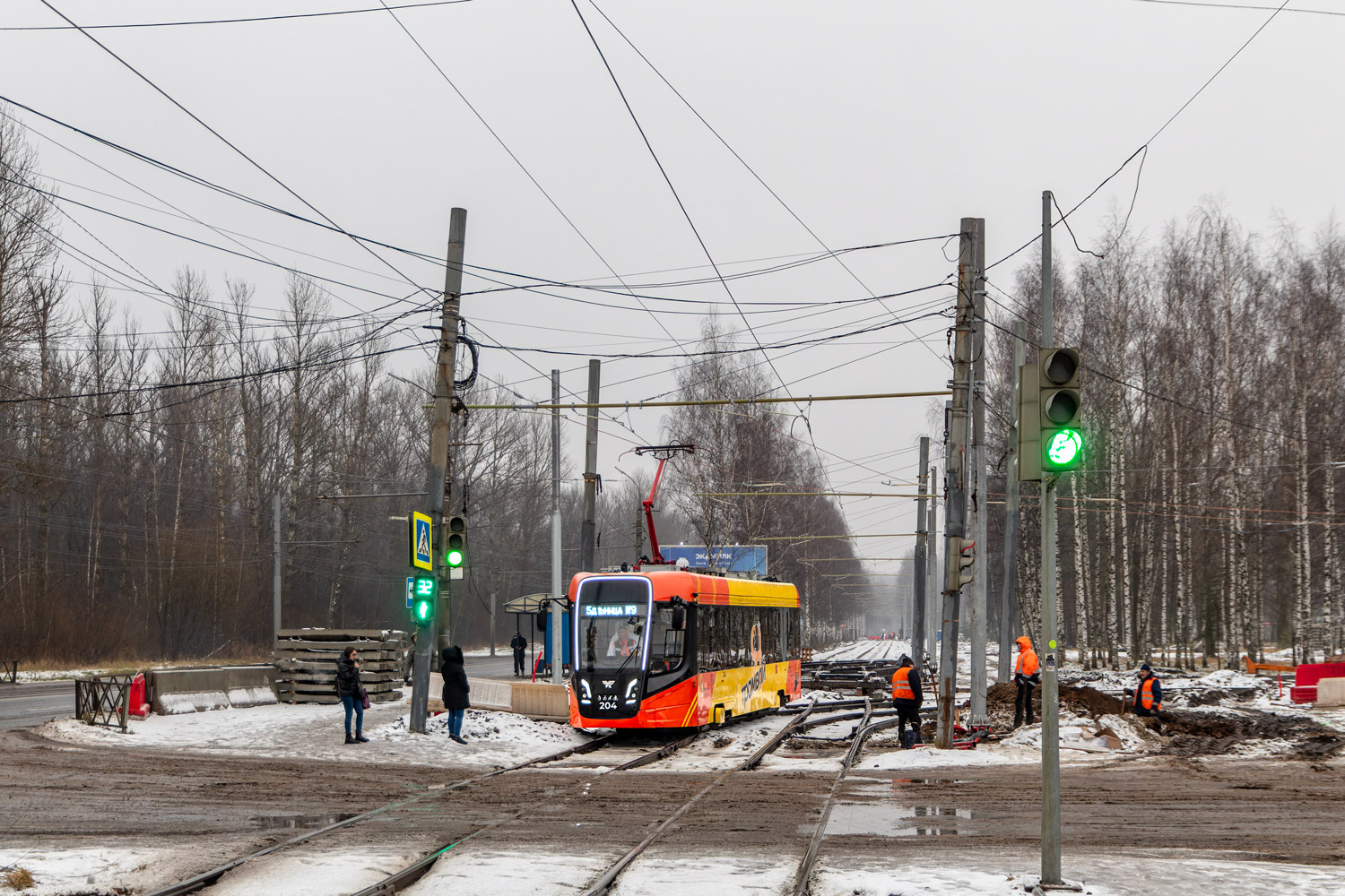 Yaroslavl, 71-628-02 # 204; Yaroslavl — Reconstruction of the tram lines under the concession agreement. Stage #4