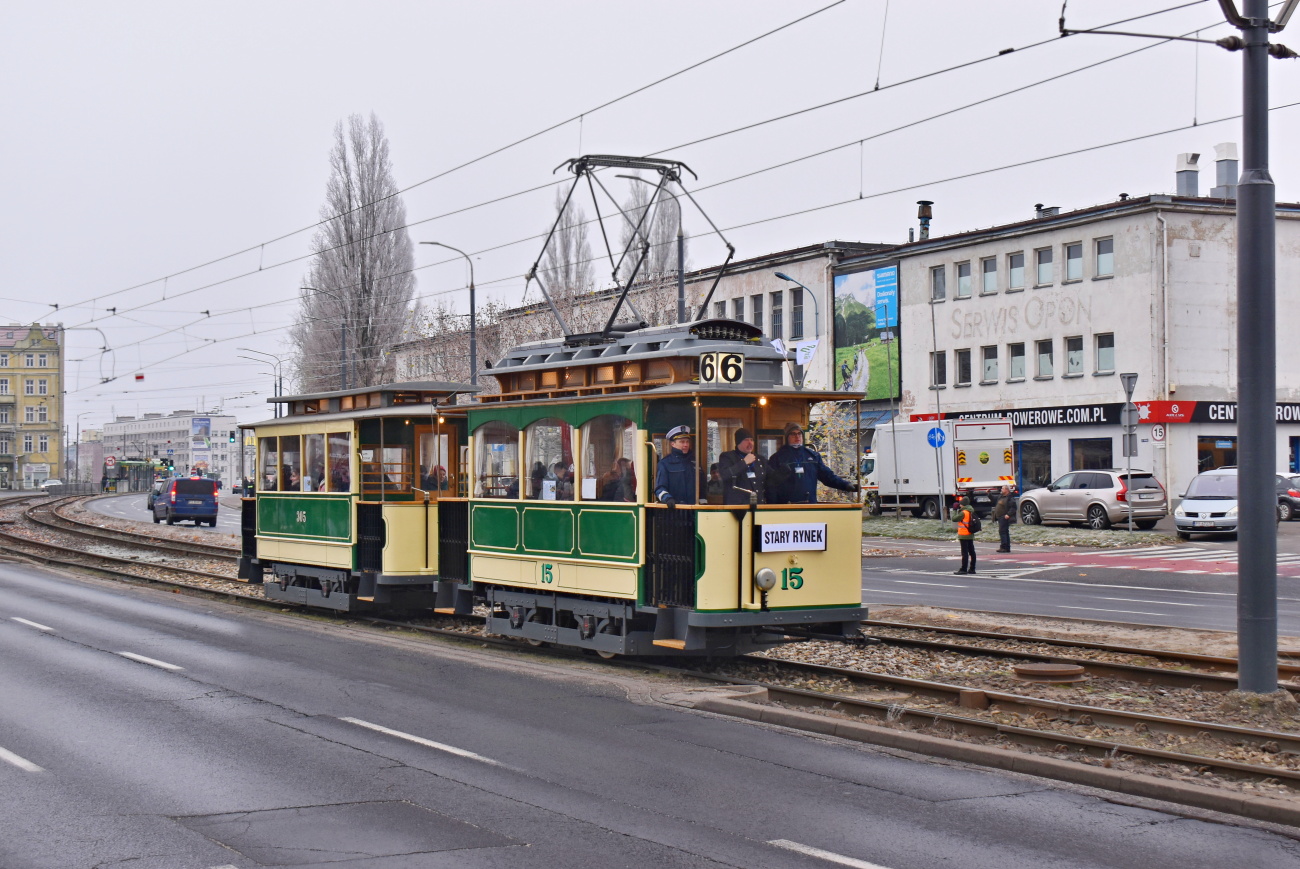 Posnan, Modertrans/BSI 2-axle motor car N°. 15; Posnan — 145 anniversary of public transport in Poznań
