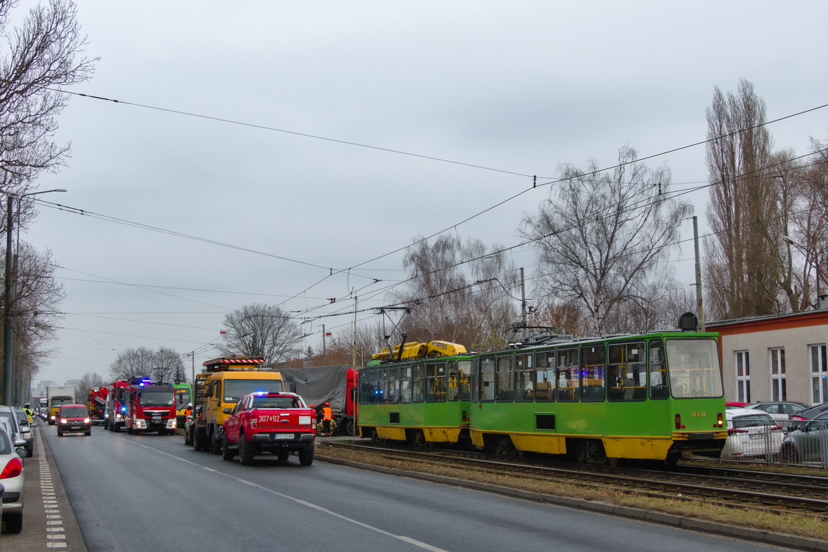 Познань, Konstal 105NaD № 313; Познань — Происшествия
