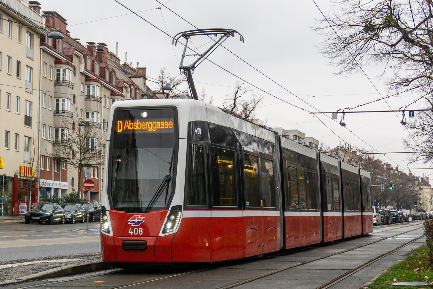 Вена, Bombardier Flexity Wien (Type D) № 408