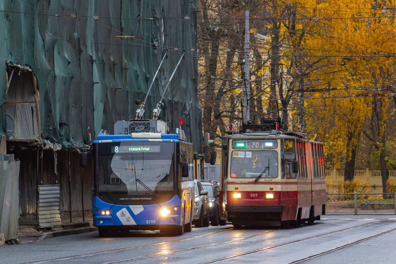 Санкт-Петербург, ВМЗ-5298.01 «Авангард» № 5708; Санкт-Петербург, ЛВС-86К № 5117