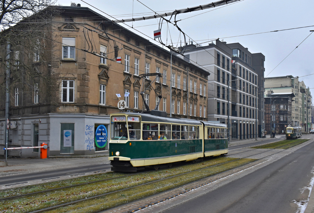 Poznań, Konstal 102N # 1; Poznań — 145 anniversary of public transport in Poznań
