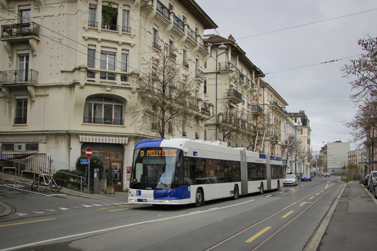 Лозанна, Hess lighTram 25 DC № 705