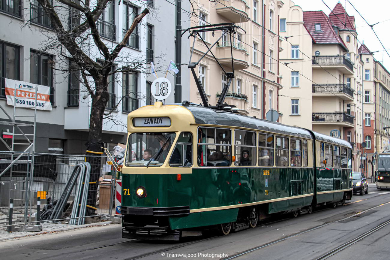 Poznań, Konstal 102Na # 71; Poznań — 145 anniversary of public transport in Poznań