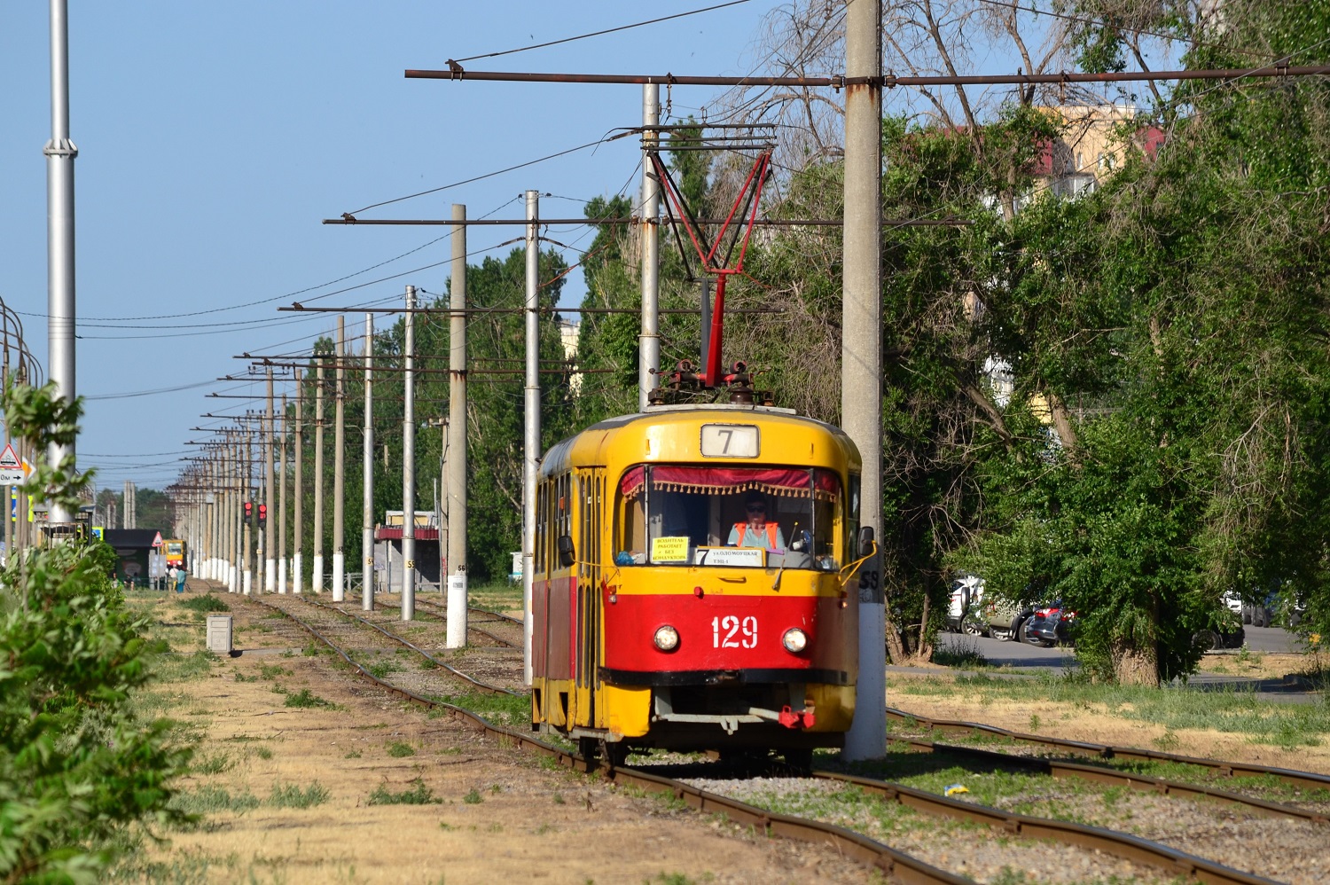 Волжский, Tatra T3SU № 129