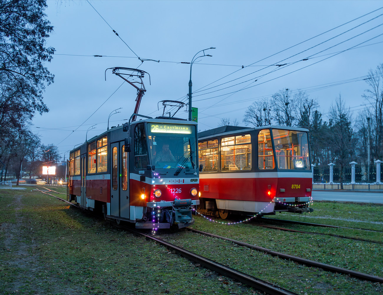 Харьков, Tatra T6A5 № 1226; Харьков — Транспортовка 30.11.2025 — поездка на трамвае Tatra-T6А5