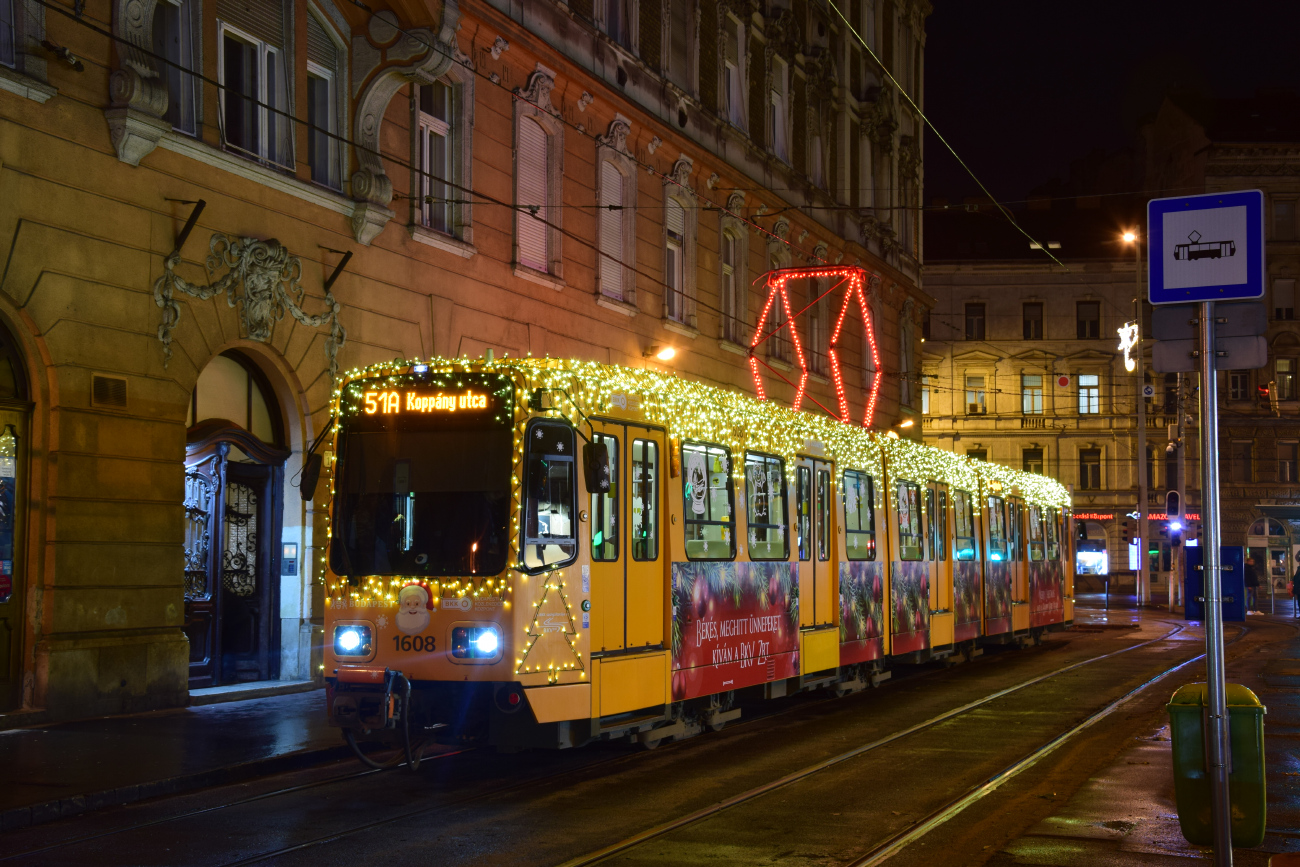 Будапешт, LHB TW6000 № 1608; Будапешт — Рождественские трамваи и троллейбусы