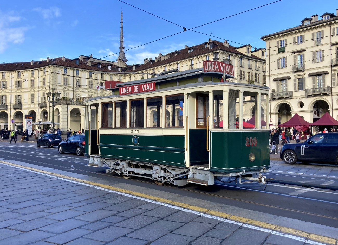 Torino, 2-axle motor car — 209; Torino — Tramway Festival — 2025