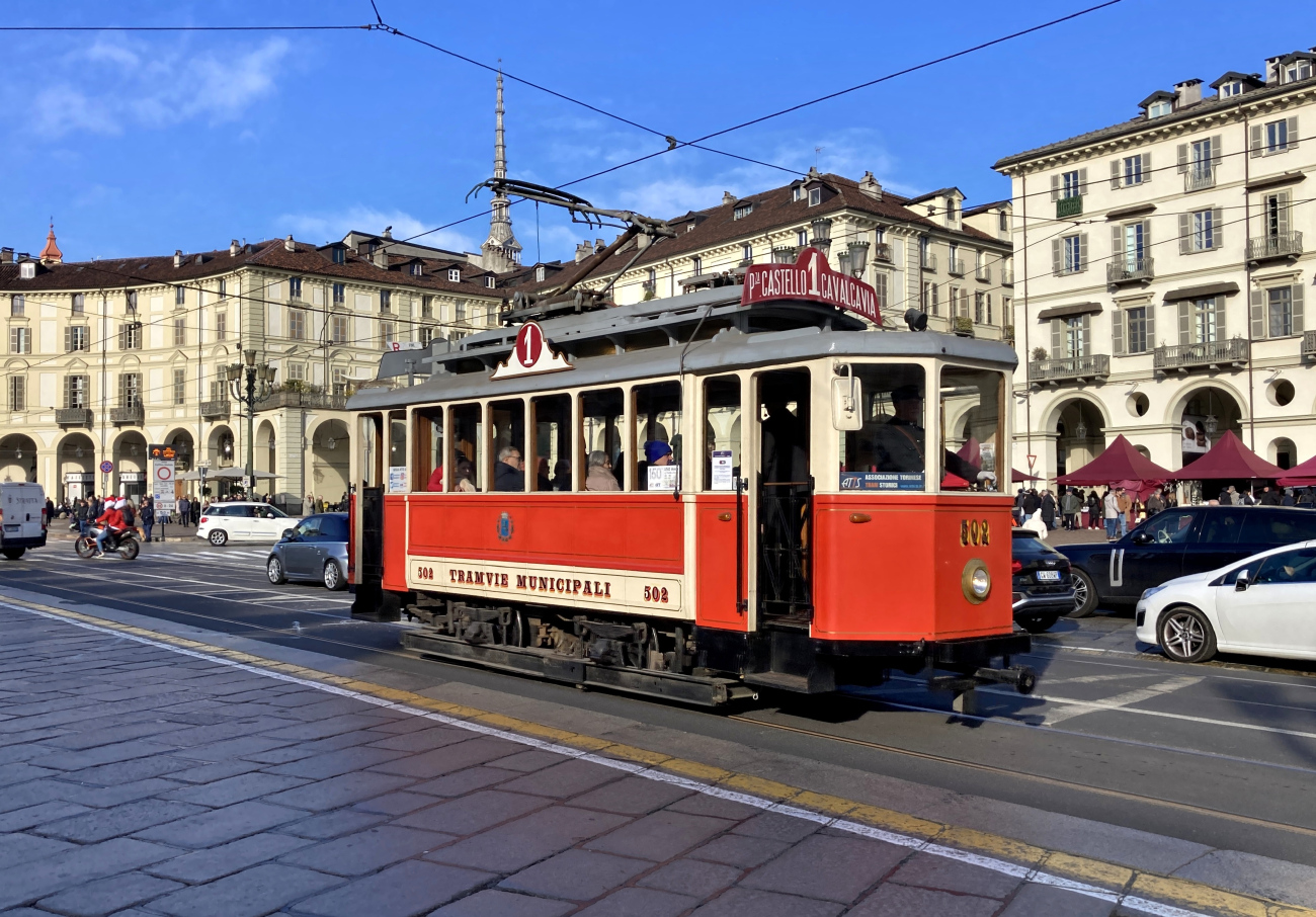 Turin, Ansaldo 2-axle motor car č. 502; Turin — Tramway Festival — 2025