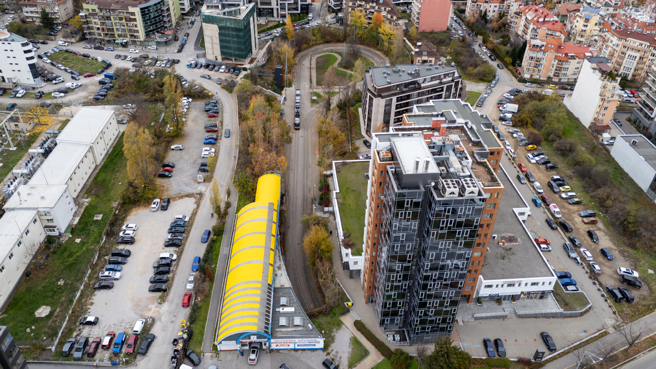 Sofia — Terminus stations and turning wheels — Tram