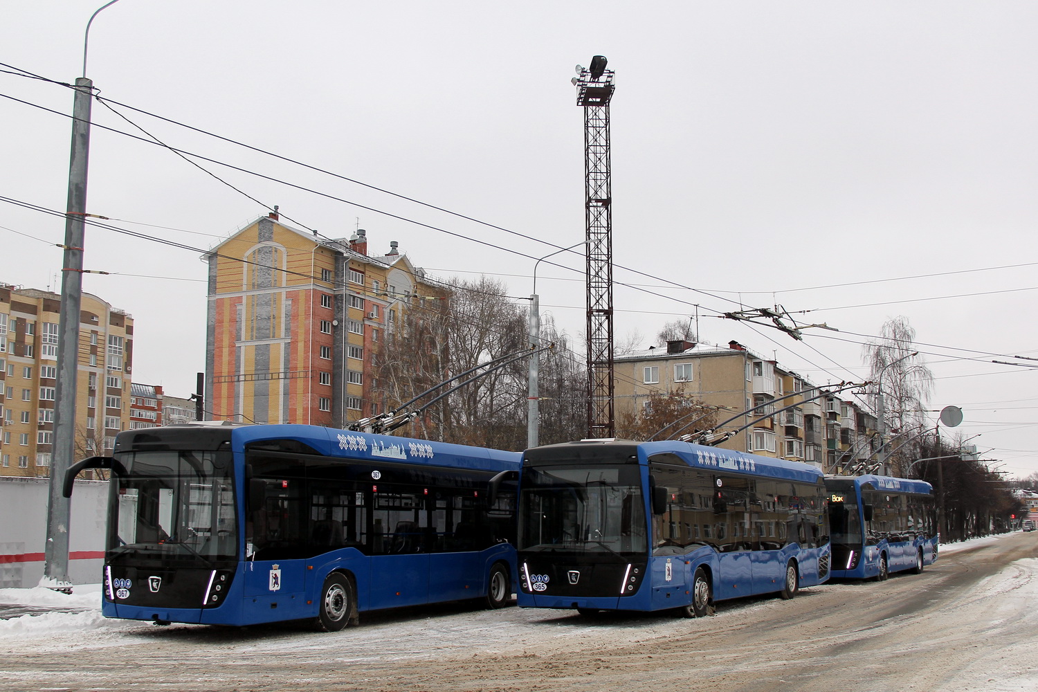 Yoshkar-Ola, КAMАZ-62825 # 365; Yoshkar-Ola — The official presentation of the new KamAZ-62825 trolleybuses to the Head of the Republic of Mari El and the transfer of the keys to them