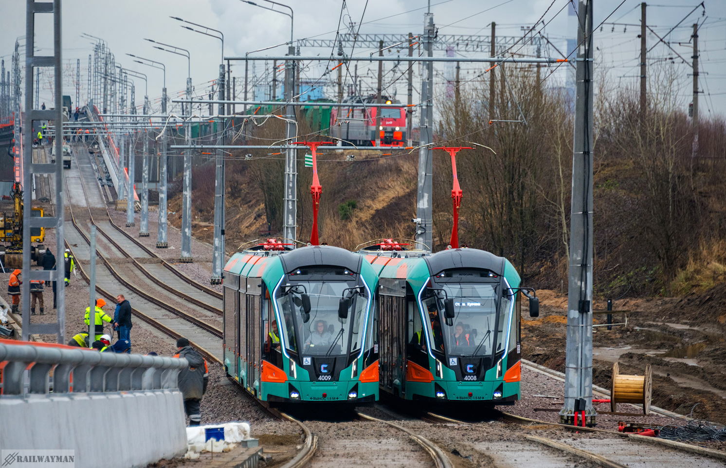 Saint-Petersburg, 71-932 “Nevskiy” č. 4009; Saint-Petersburg — Construction of a tram system «Slavyanka»