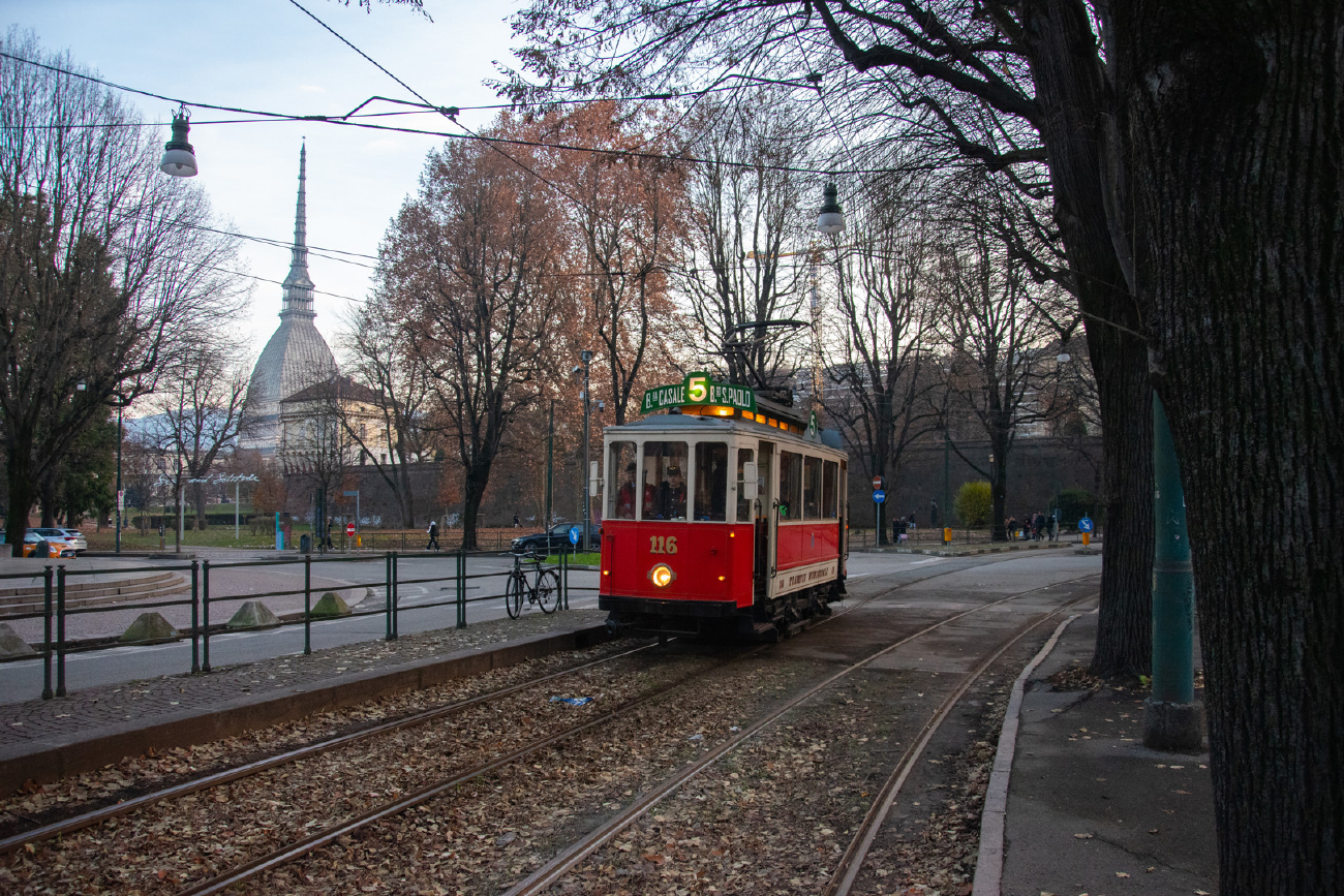 Турин, Двухосный моторный вагон № 116; Турин — Трамвайный фестиваль — 2025