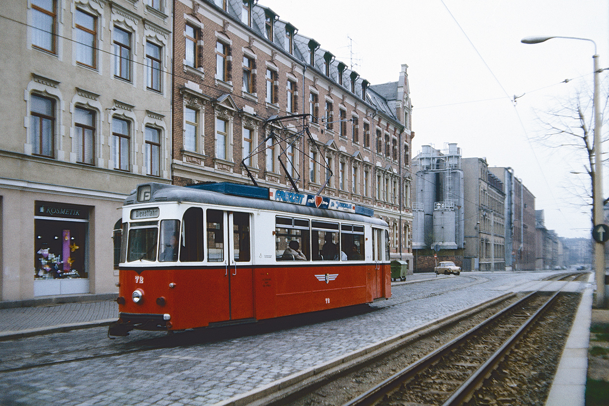 Plauen, Gotha T57 N°. 72; Plauen — 01.04.1989 — Foto travel Gotha T57 Nr. 72; Plauen — Old photos
