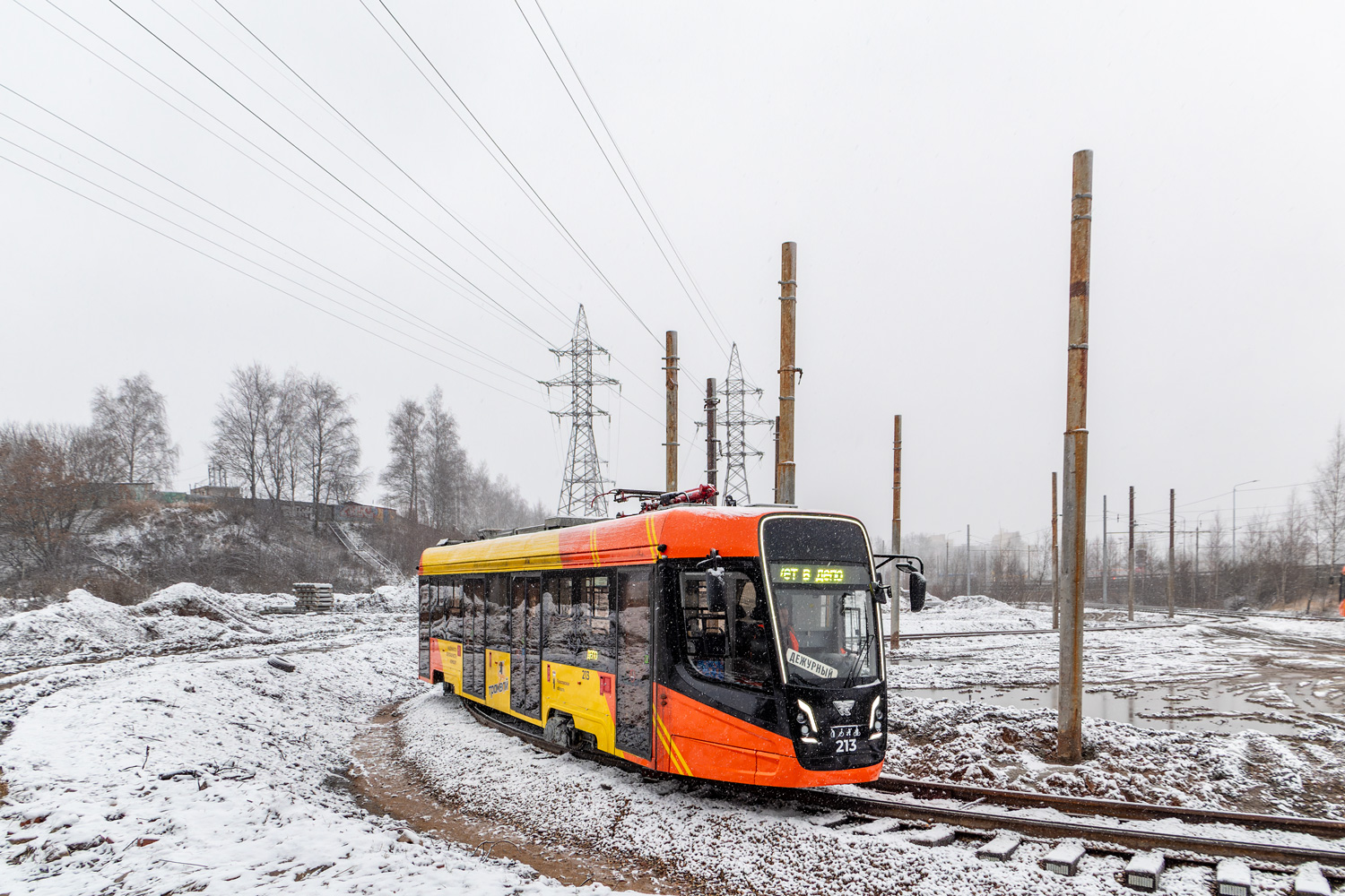 Ярославль, 71-628-02 № 213; Ярославль — Реконструкция трамвайной сети в рамках концессионного соглашения. Этап №4; Ярославль — Строительство разворотного кольца у ТРЦ "РИО"