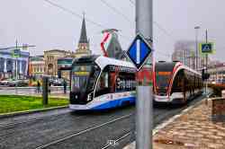 Масква, 71-931М «Витязь-М» № 31072; Масква, 71-911ЕМ «Львёнок» № 30647; Масква &mdash; Разные фотографии; Масква &mdash; Трамвайные линии: ЦАО; Масква &mdash; Энергохозяйство — Разные фотографии